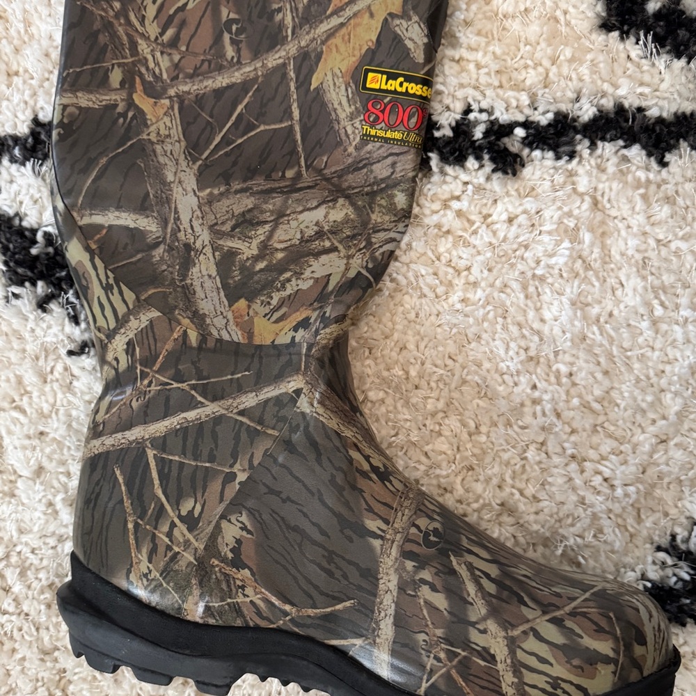 Men’s LaCrosse Burly 800 ATS Mossy Oak Shadowbranch Boots Size 14 - Picture 7 of 10